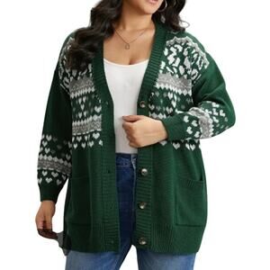 Torrid Green Cardigan Sweater Plus Size 2X